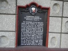 Historical marker of the Cuenca Ancestral House used as Philippine Revolutionary Government headquarters in Bacoor, Cavite in 1898