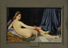 Fatima en Odalisque painting by JAD Ingres with trompe-l'œil frame