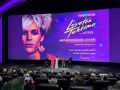 Premiere of Levoton Tuhkimo movie at Finnkino Tennispalatsi in Helsinki on 27th November 2024 with filmmakers on stage