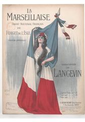 Cover page of La Marseillaise transcribed by Langevin for voice and piano