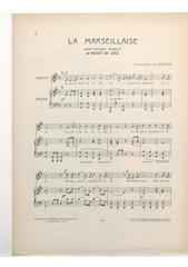 La Marseillaise French national anthem sheet music transcription by Langevin for voice and piano page 2