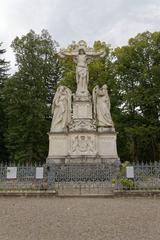 Ludwigskreuz crucifixion group statue on Osterbichl hill in Oberammergau