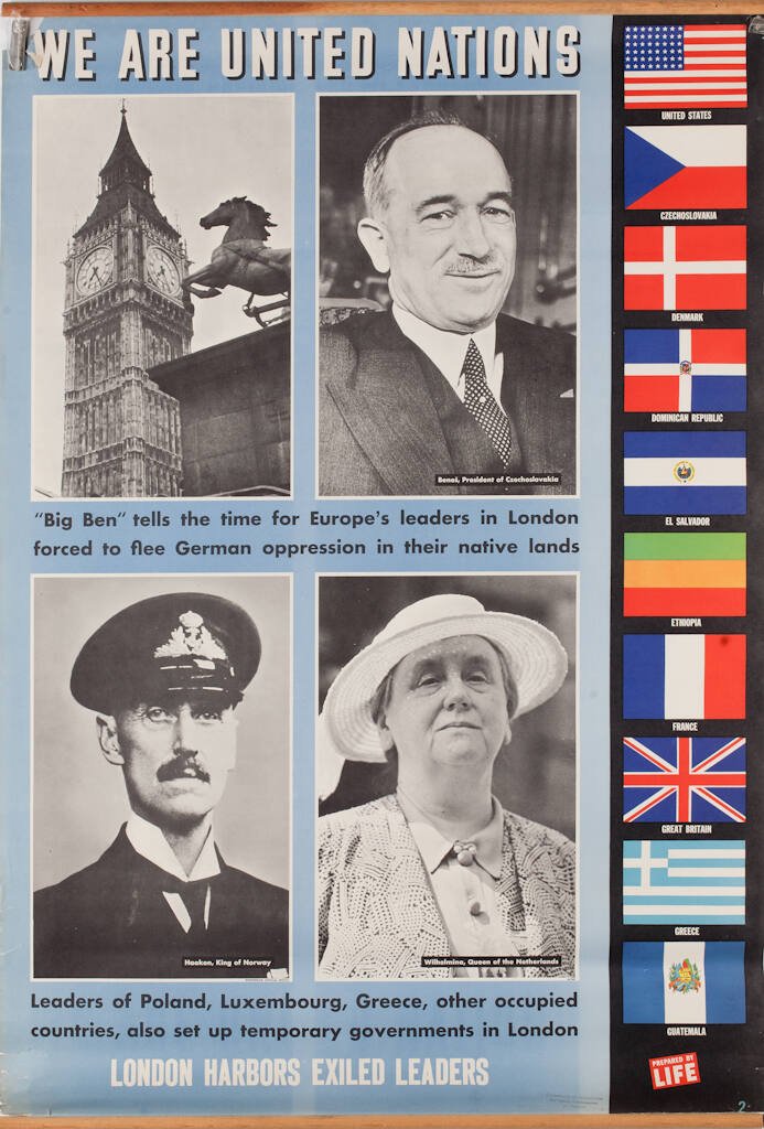 Poster of We are United Nations series featuring London Harbors Exiled Leaders