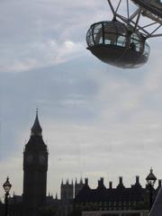 Clock tower with distinctive clock face in London, England
