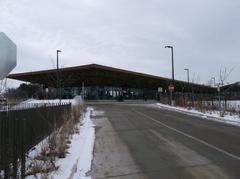 TTC Pioneer Village Station bus bays on opening day with buses and commuters