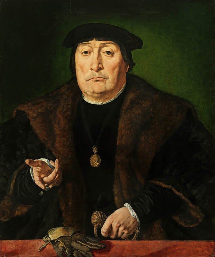 Portrait of an elderly man by Jan Cornelisz Vermeyen, dated 1518-1519