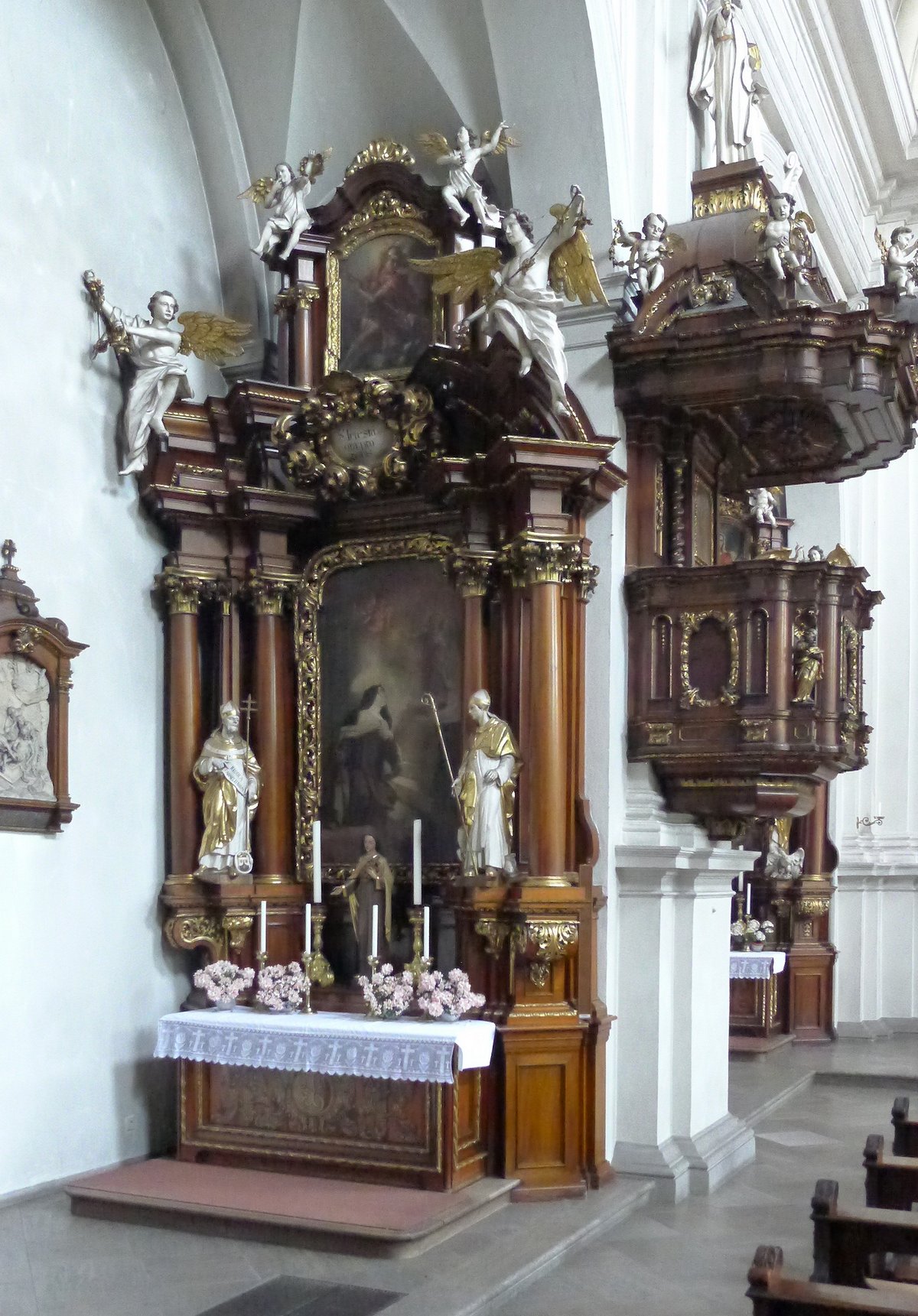 Side altar of Saint Teresa of Avila in Bamberg Carmelite Monastery