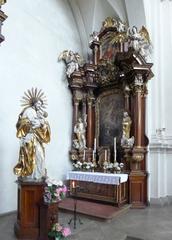 Side altar of the Saint Albert of Sicily at the Carmelite Monastery in Bamberg