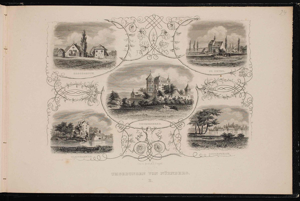 Historical photograph of Nürnberg in 1845 from the Album von Nürnberg