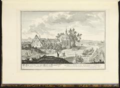 Nuremberg city prospect circa 1720 detailed illustration