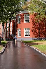 Old buildings of Botkin Hospital in Moscow during spring