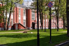 Old buildings of Botkin Hospital in Moscow in April 2025