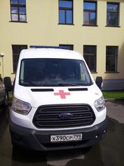 Ambulance outside Botkin Hospital in Moscow