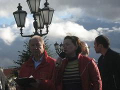 Elena Selkova speaking at a public meeting with voters on Pushkin Square on September 4, 2021