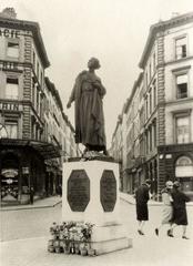 Statue of Gabrielle Petit, Belgian World War I resistance fighter executed by Germans, located at St. Janszplein in Brussels