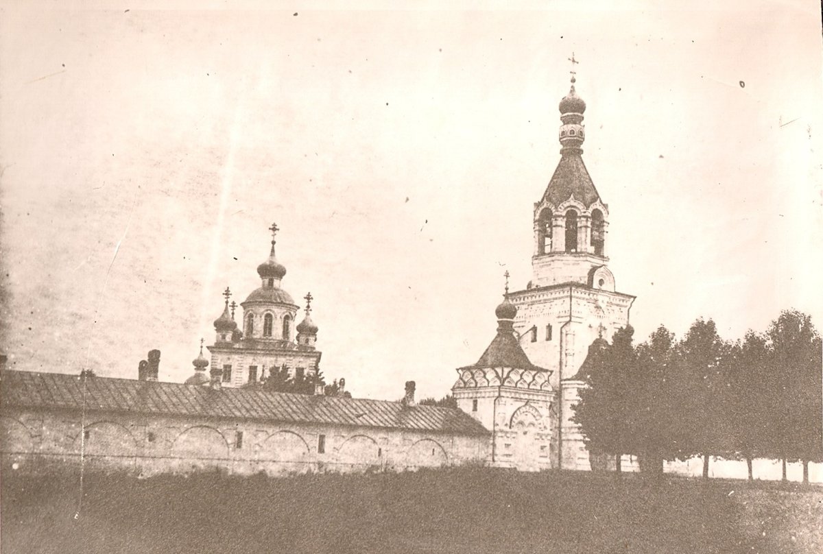 Historic Desyatinny Monastery facade with ornate architecture