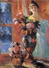 Portrait of Zinaida Pertsova, painted by K. Korovin in 1916
