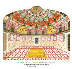 Tomb of Akbar in Sikandar with large mosque and expansive courtyard