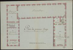 Historical floor plan of the University of Nancy building from around 1778