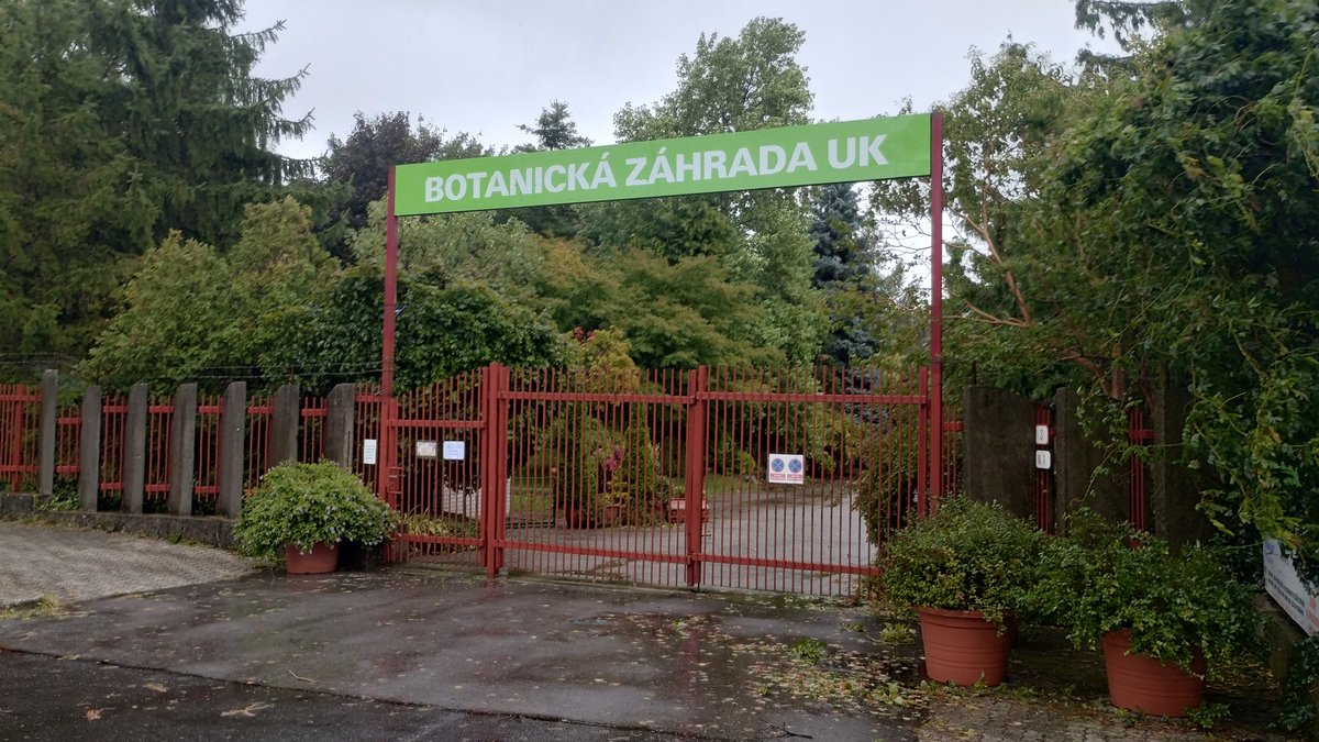 Main entrance of Comenius University Botanical Garden in Bratislava