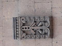 Close-up of architectural details at Yerevan Railway Station in Armenia
