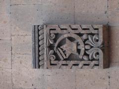 Architectural details of Yerevan Railway Station in Armenia
