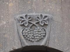 architectural details of Yerevan Railway Station in Armenia