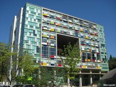 Konkuk University Campus with modern buildings and greenery