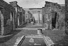 Casa del Poeta Tragico xilografia art showing a tragic poet's house