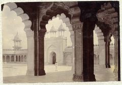Gelatin photo of Moti Masjid in Agra