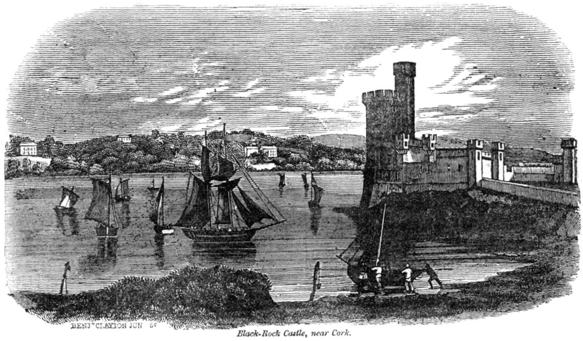 Black Rock Castle near Cork in 1832 detailed sketch