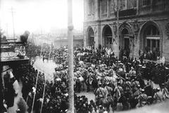 Azerbaijani army parade in Baku celebrating the first anniversary of the city's liberation
