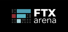 FTX Arena logo in bold white letters on black background