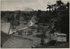 View of Mount Santubong and backyard of Astana Sarawak in 1959