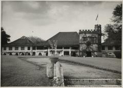 The front of Astana Sarawak in 1959, showcasing its historical architecture