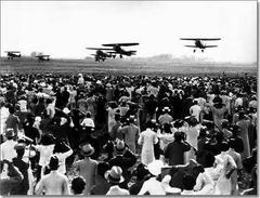 Shanghai Hongqiao Airport in October 1932 historic black and white photograph