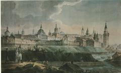 View of Kitai-gorod from the ruins of the Cannon yard, early 19th century watercolor