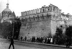 Trinity or Tetragon Tower of the Kitai-Gorod Wall in Moscow