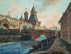 Vladimirskiye (Nikolskiye) Gate of Kitai-gorod in Moscow