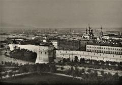 Kitay Gorod Wall with historic brick tower in Moscow