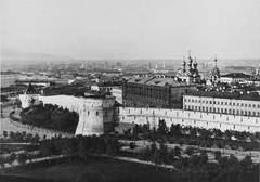 Kitai-gorod wall and Angle Tower in Zaryadye, Moscow