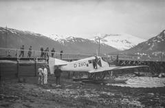 Junkers D 260 aircraft parked near the shipyard in Tromsø
