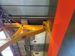 Interior view of base of pillar 3 at Halle Tony Garnier in Lyon