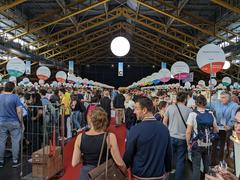 Wine tasting event at 32nd Salon des Vins des Vignerons Indépendants in Lyon with visitors exploring wine booths