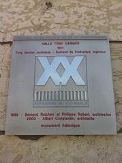 Plaque of Monument du vingtième siècle at Halle Tony-Garnier