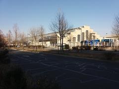 Back view of the hall on Avenue Tony Garnier in Lyon 7th district