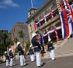 Hawaii Royal Guard ceremony at Iolani Palace in 2006
