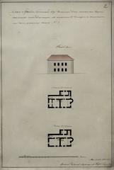 Historic view of Vilnia, Rudnickaje pradmieściе with Mariavite Monastery in 1835