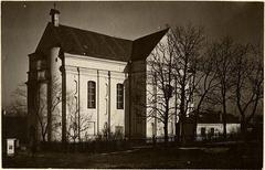Historic view of Vilnia Rudnickaje pradmiescie with Saint Stephen Church near the Mariavite monastery in 1917