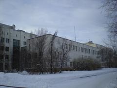 Krasnoyarsk State University building in winter